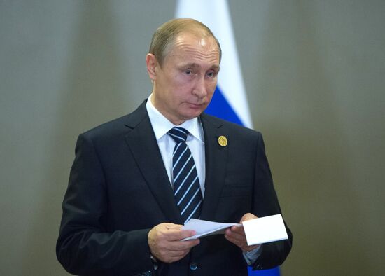 Russian President Vladimir Putin participates in G20 summit in Turkey