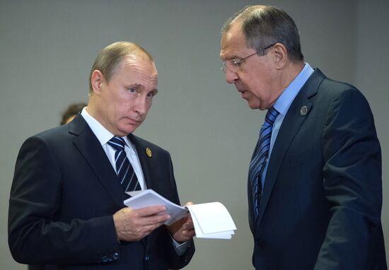 Russian President Vladimir Putin participates in G20 summit in Turkey