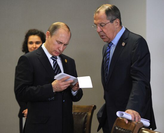 Russian President Vladimir Putin participates in G20 summit in Turkey