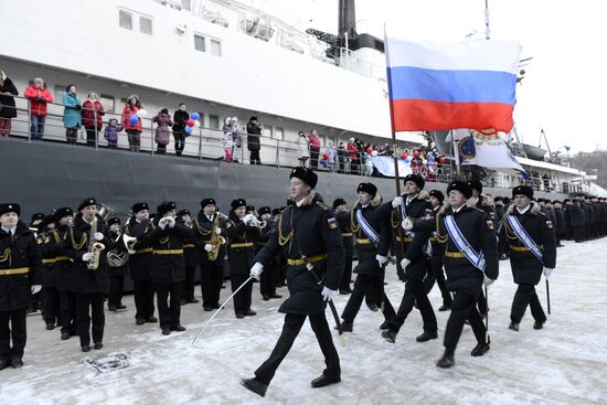 Arrival of new unconventional communcations vessel "Yury Ivanov" in Severomorsk