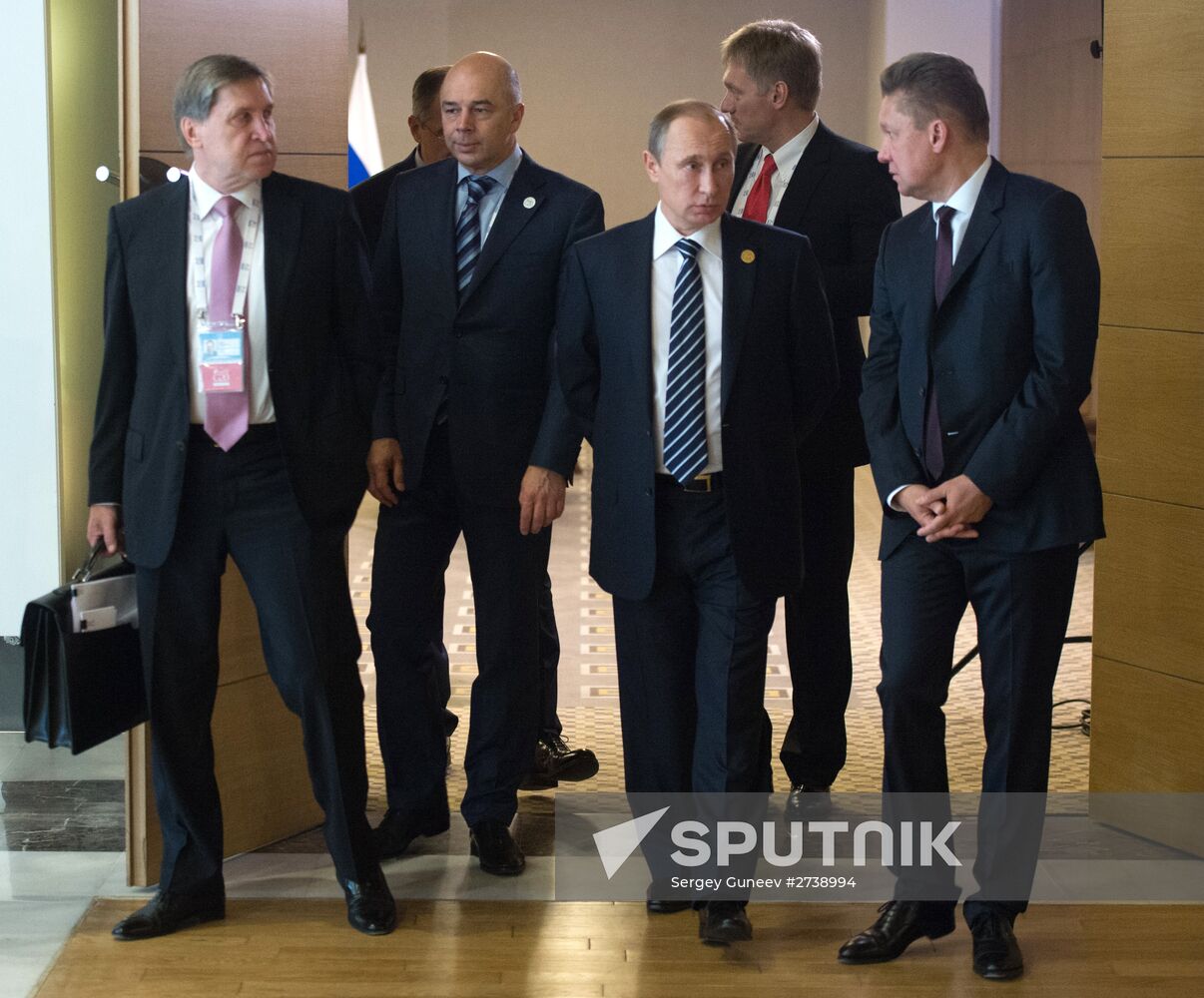Russian President Vladimir Putin participates in G20 summit in Turkey