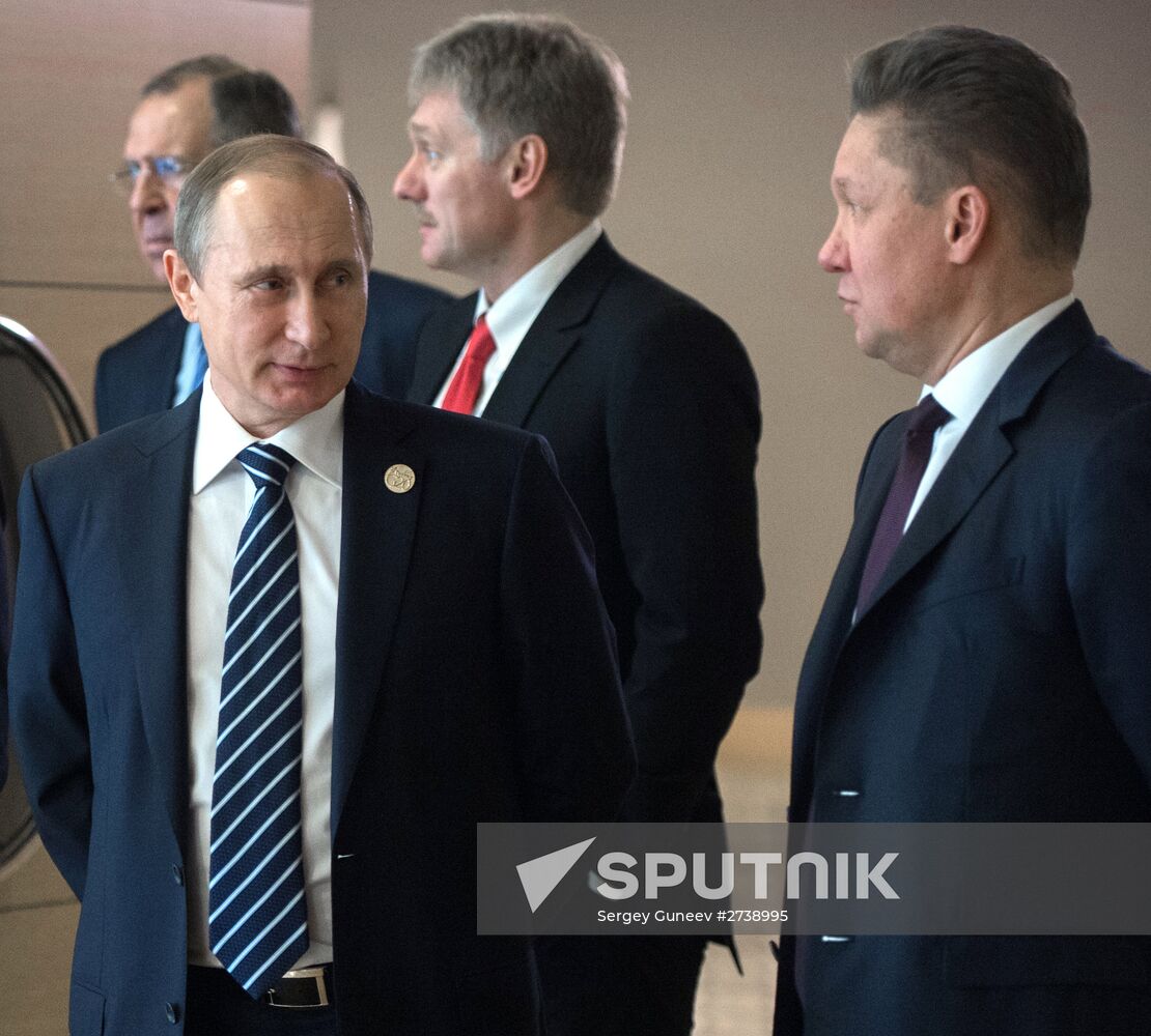 Russian President Vladimir Putin participates in G20 summit in Turkey