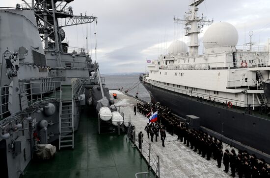 Arrival of new unconventional communcations vessel "Yury Ivanov" in Severomorsk