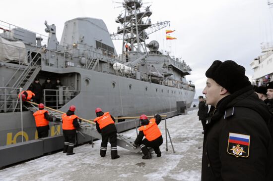 Arrival of new unconventional communcations vessel "Yury Ivanov" in Severomorsk