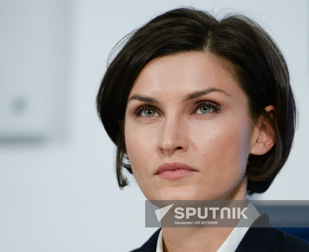 Press conference by Russian track-and-field athletes
