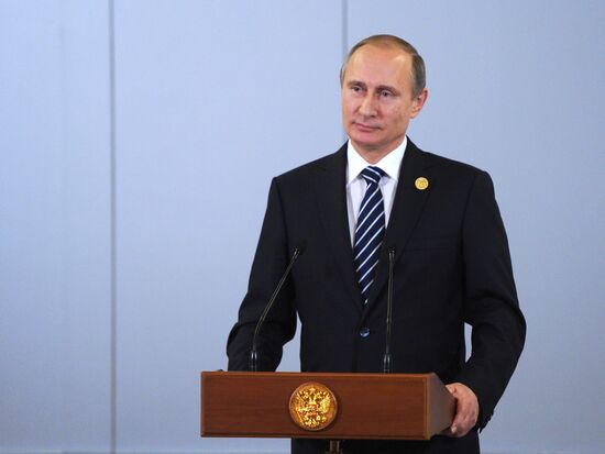 Russian President Vladimir Putin participates in G20 summit in Turkey