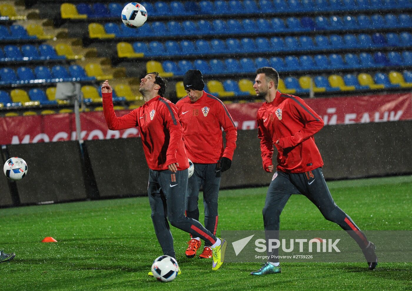Croatia national football team's training session