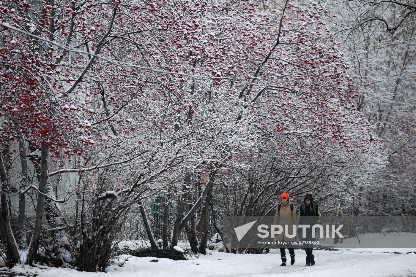 People on a Novosibirsk street.