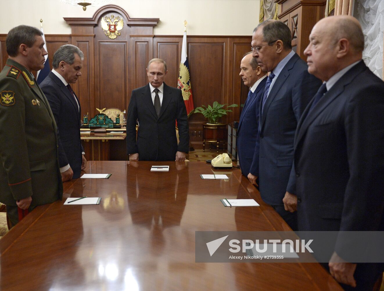 Russian President Vladimir Putin chairs meeting in the Kremlin