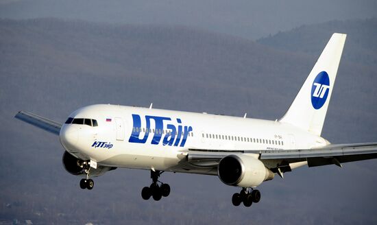 UTair airline's first flight on the Vladivostok-Moscow route
