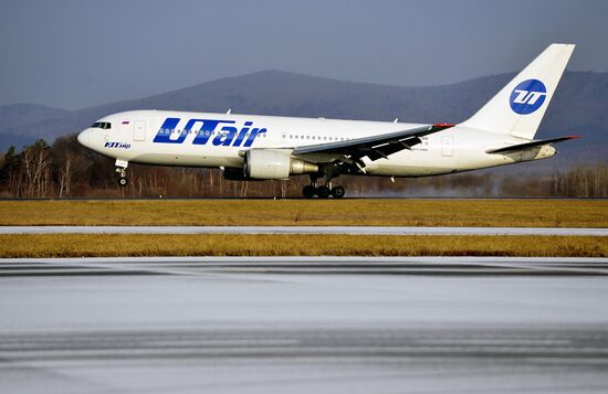 UTair airline's first flight on the Vladivostok-Moscow route