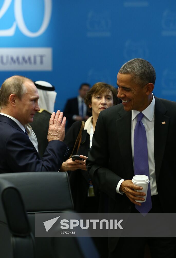Russian President Vladimir Putin takes part in G20 summit in Turkey