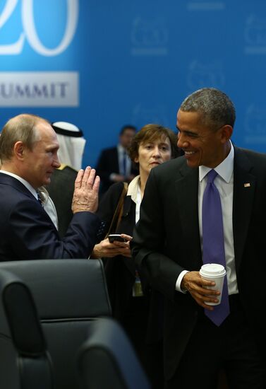 Russian President Vladimir Putin takes part in G20 summit in Turkey