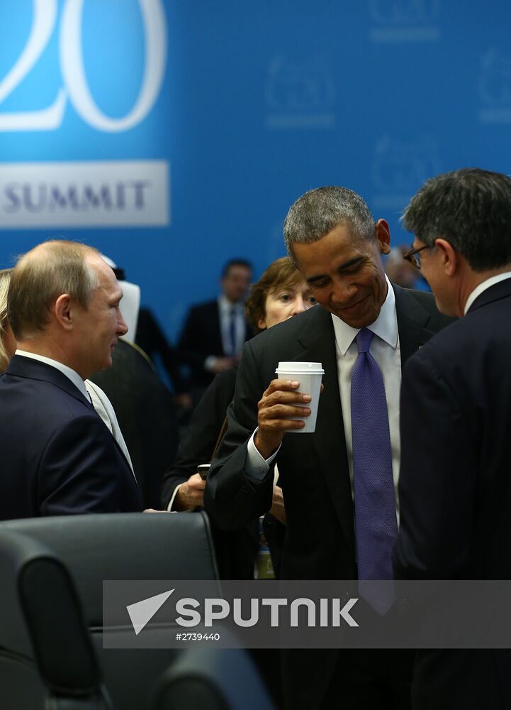 Russian President Vladimir Putin takes part in G20 summit in Turkey