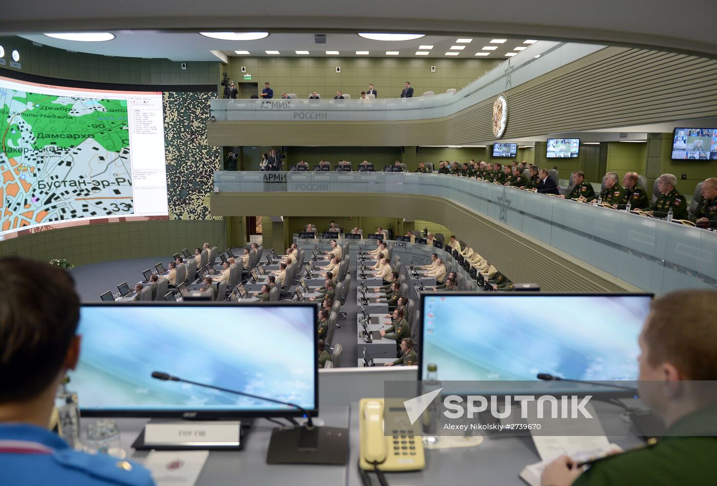 President Vladimir Putin tours National Defense Management Center