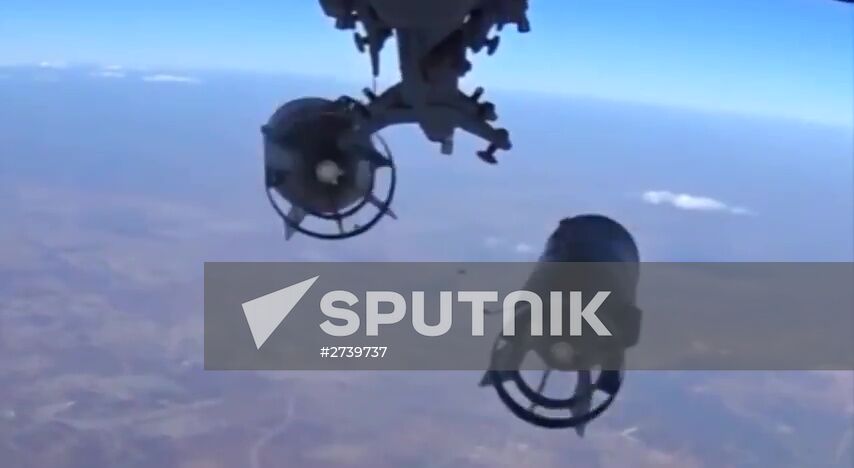 Russian long range air force launches massive airstrikes on IS infrastructure in Syria