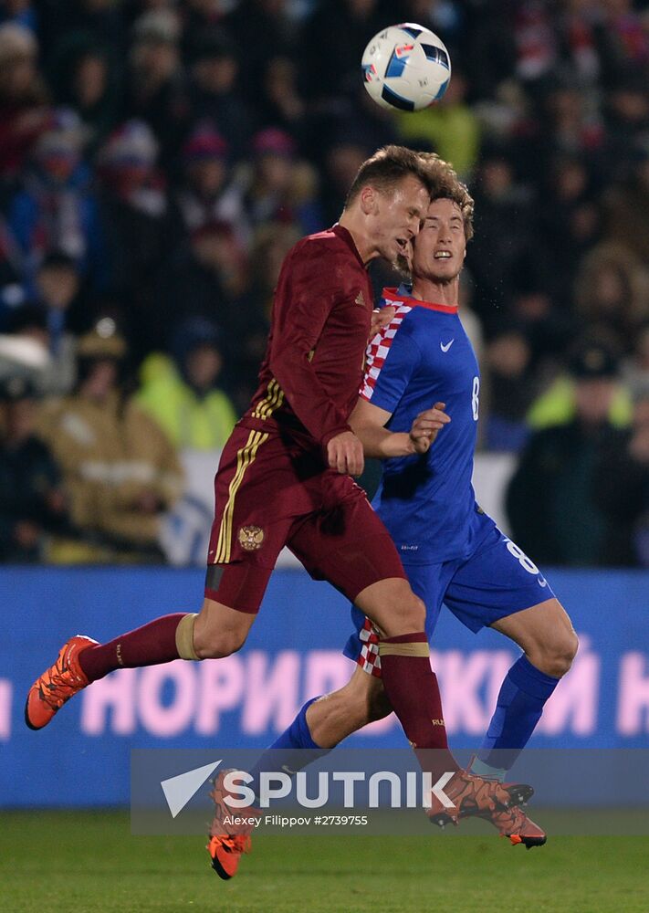 Russia vs. Croatia football friendly match