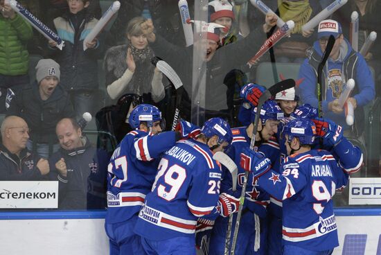 Ice hockey. KHL. SKA vs. Avangard