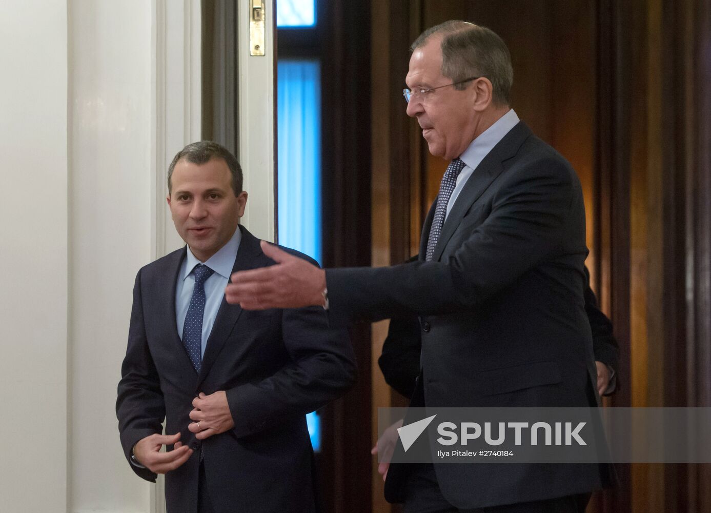 Meeting of Foreign Affairs Ministers of Russia and Lebanon Sergei Lavrov and Gebran Bassil