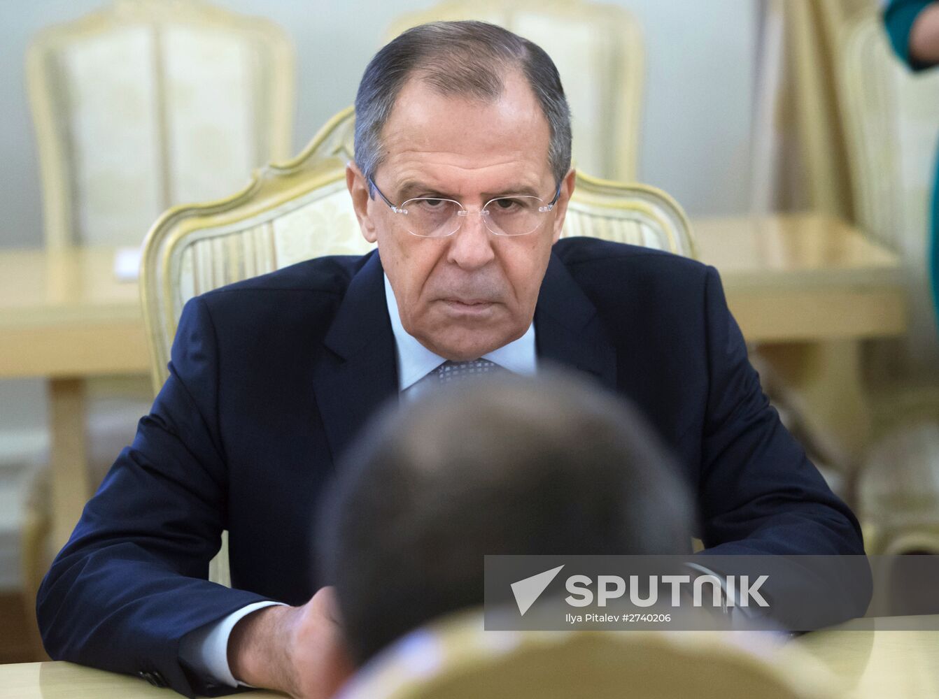 Meeting of Foreign Affairs Ministers of Russia and Lebanon Sergei Lavrov and Gebran Bassil