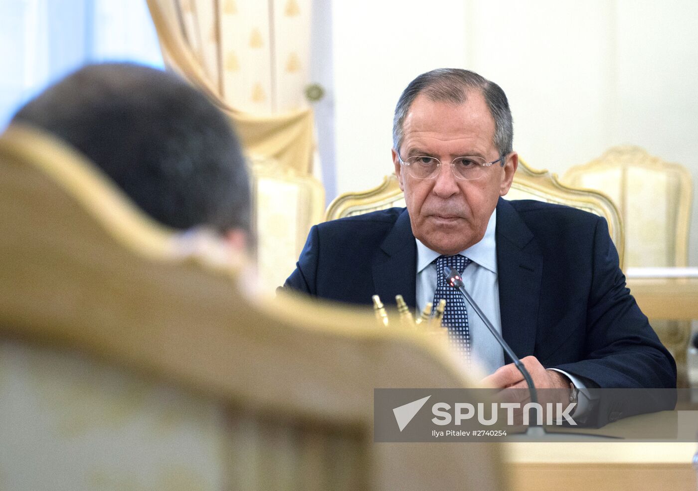 Meeting of Foreign Affairs Ministers of Russia and Lebanon Sergei Lavrov and Gebran Bassil