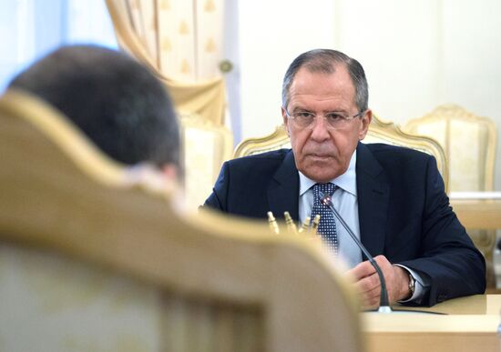 Meeting of Foreign Affairs Ministers of Russia and Lebanon Sergei Lavrov and Gebran Bassil