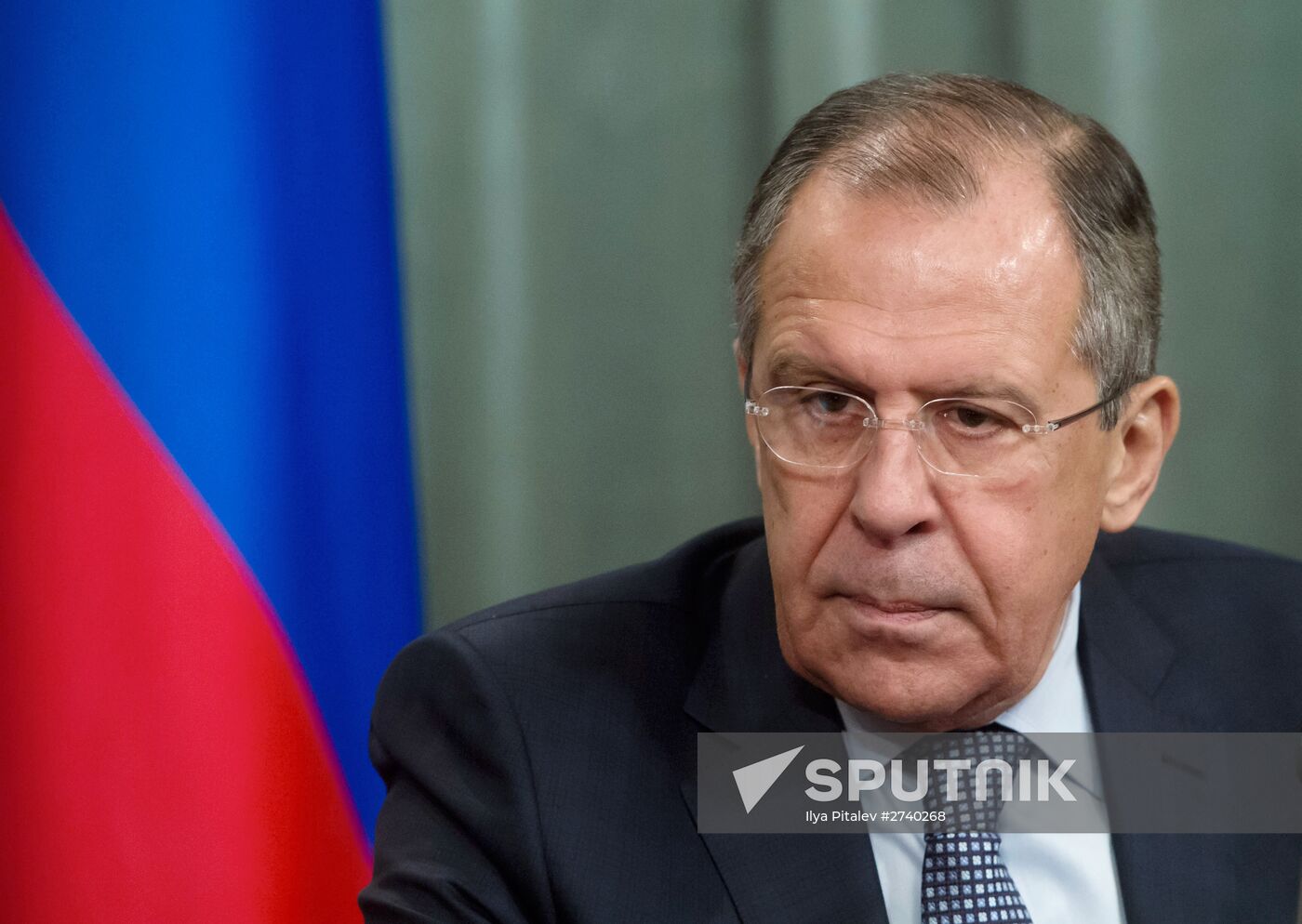 Meeting of Foreign Affairs Ministers of Russia and Lebanon Sergei Lavrov and Gebran Bassil