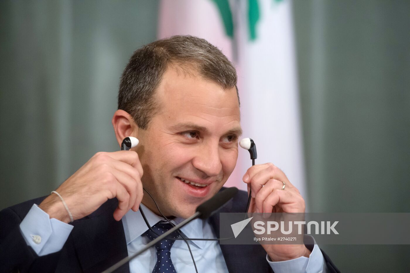 Meeting of Foreign Affairs Ministers of Russia and Lebanon Sergei Lavrov and Gebran Bassil