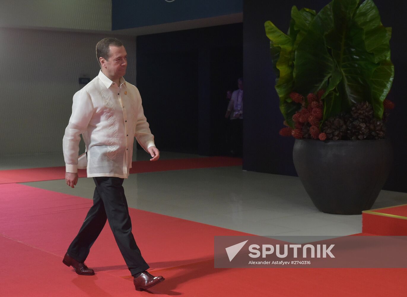 Russian Prime Minister Dmitry Medvedev at APEC 2015 Leaders' Meeting in Philippines
