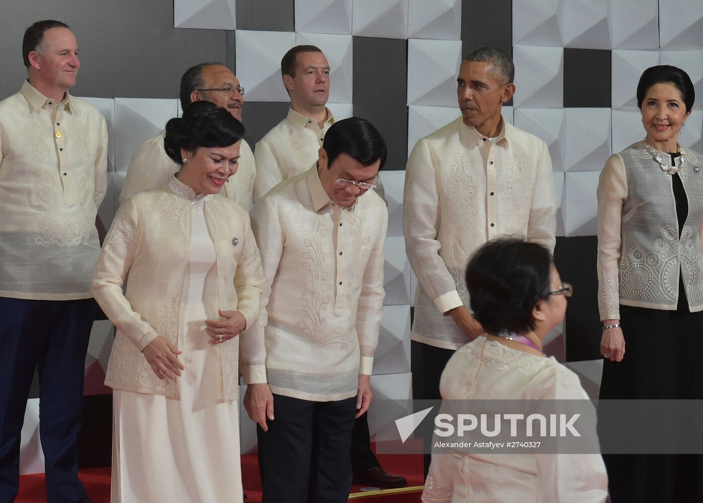 Russian Prime Minister Dmitry Medvedev at APEC 2015 Leaders' Meeting in Philippines