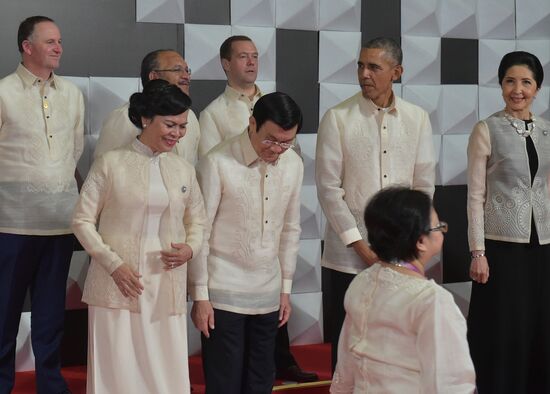 Russian Prime Minister Dmitry Medvedev at APEC 2015 Leaders' Meeting in Philippines
