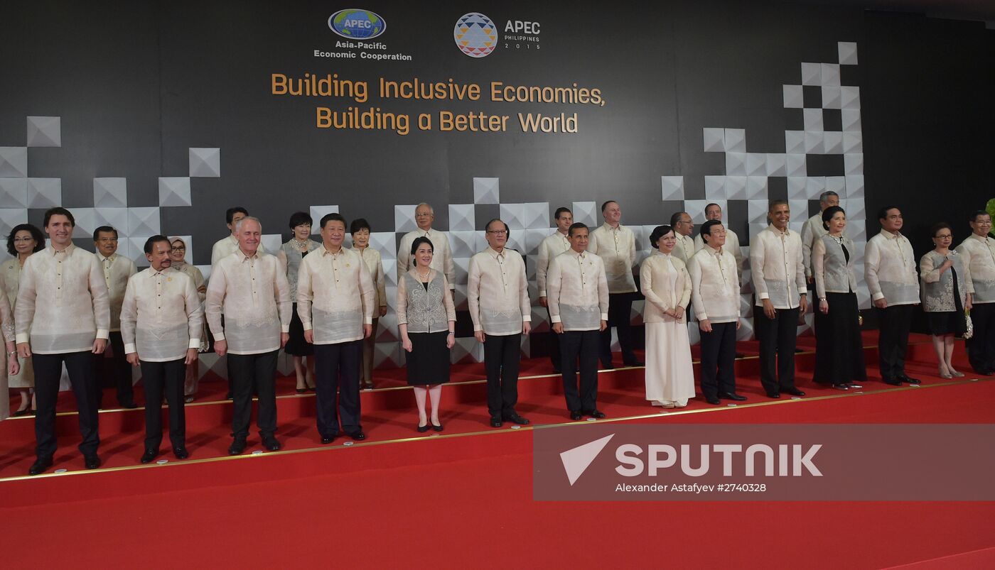 Russian Prime Minister Dmitry Medvedev at APEC 2015 Leaders' Meeting in Philippines