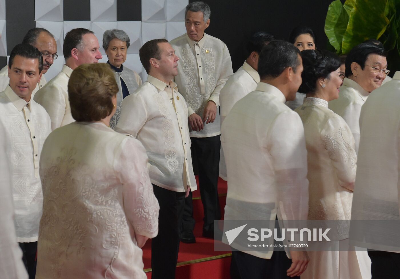Russian Prime Minister Dmitry Medvedev at APEC 2015 Leaders' Meeting in Philippines