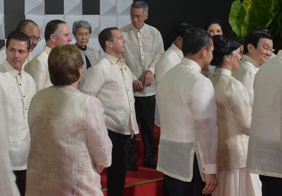 Russian Prime Minister Dmitry Medvedev at APEC 2015 Leaders' Meeting in Philippines