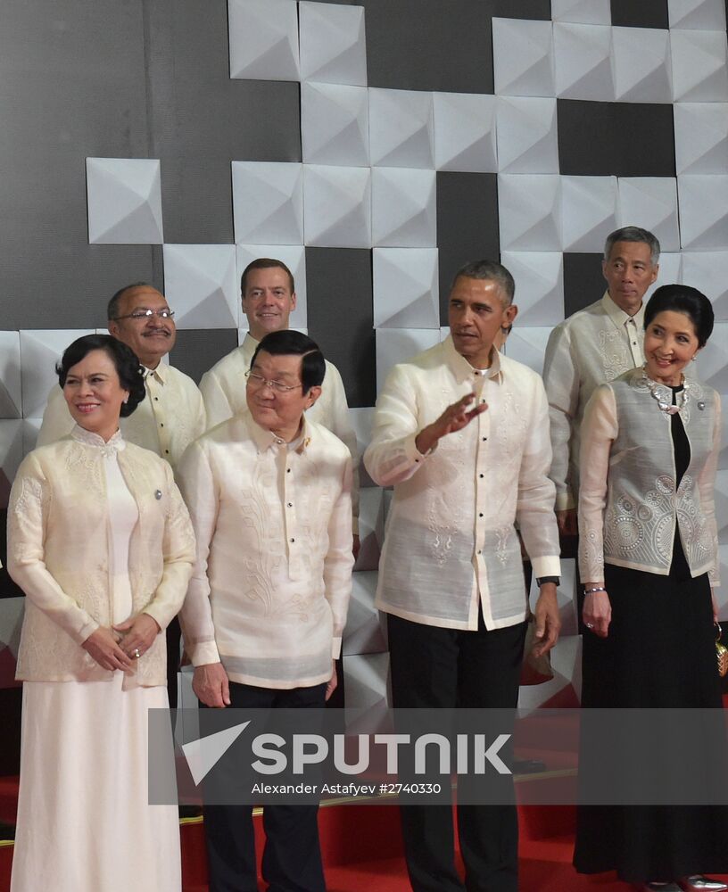 Russian Prime Minister Dmitry Medvedev at APEC 2015 Leaders' Meeting in Philippines