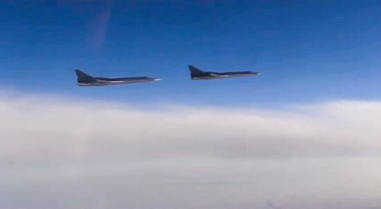 Russian Aerospace Forces' long-range aircraft strike ISIS positions