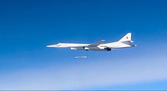 Russian Aerospace Forces' long-range aircraft strike ISIS positions