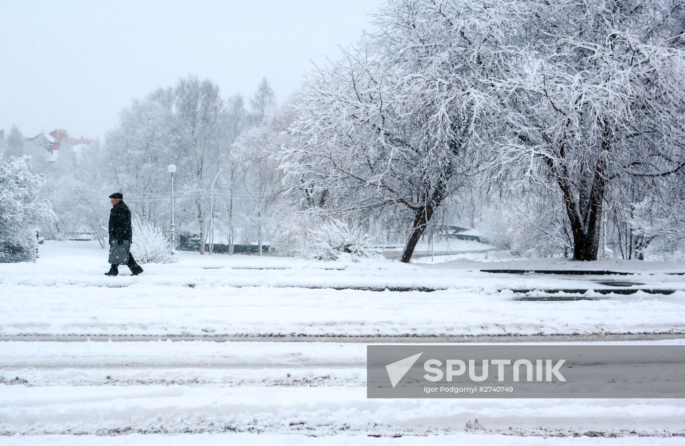 Snowfall in Petrozavodsk