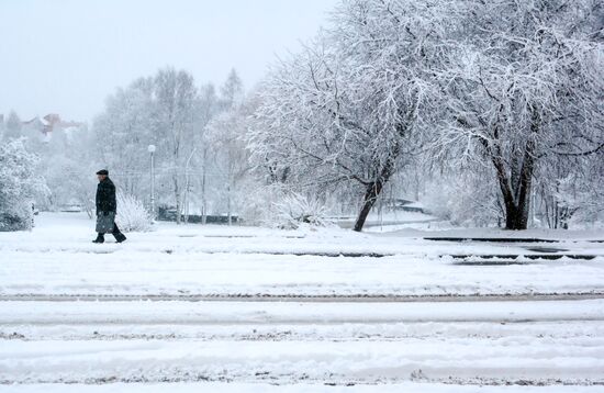Snowfall in Petrozavodsk