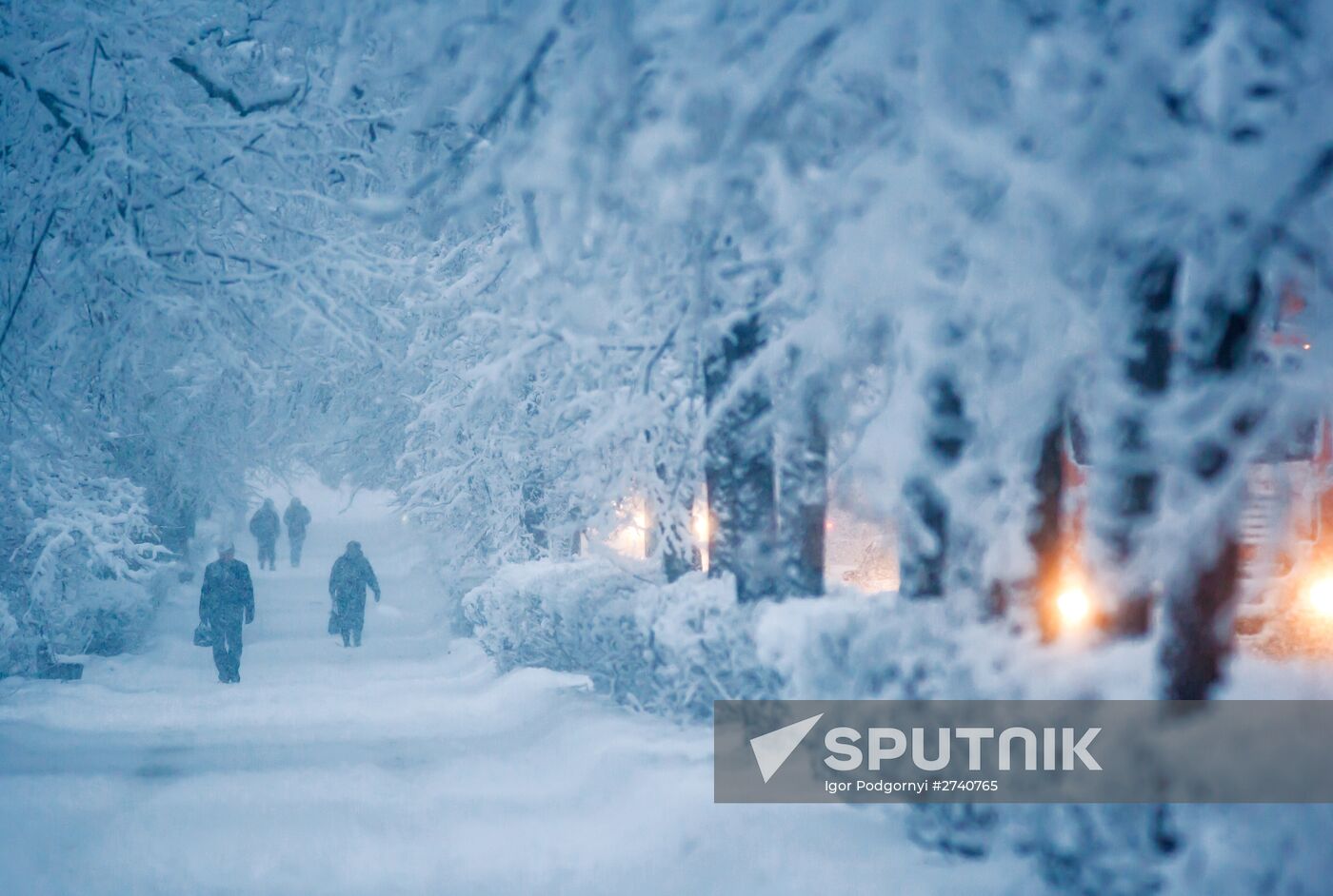 Snowfall in Petrozavodsk