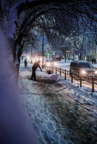 Snowfall in Petrozavodsk