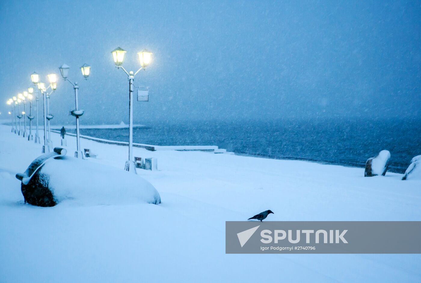 Snowfall in Petrozavodsk