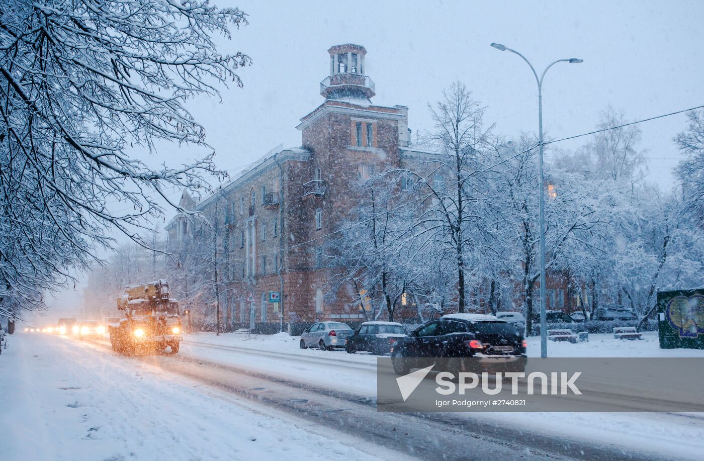Snowfall in Petrozavodsk
