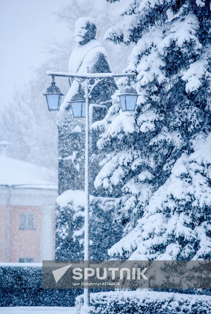 Snowfall in Petrozavodsk