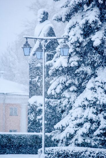 Snowfall in Petrozavodsk
