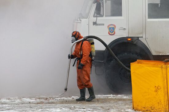 Russian Emergencies Ministry holds command post exercise