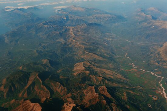 Mountainous terrain in Greece