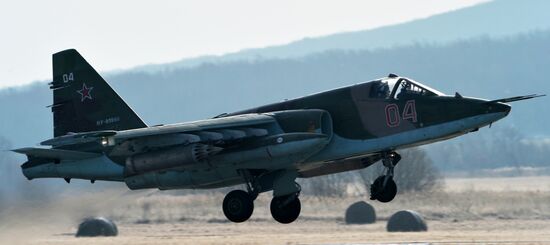 Tactical flight training at Chernigovka airfield, Primorye Territory