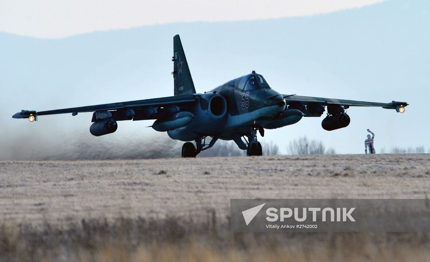 Tactical flight training at Chernigovka airfield, Primorye Territory