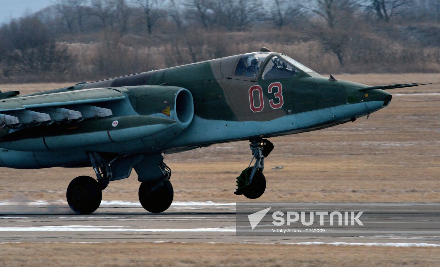 Tactical flight training at Chernigovka airfield, Primorye Territory